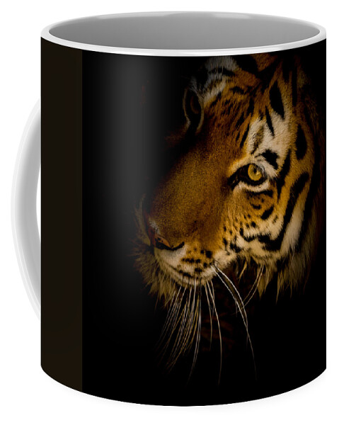 Tiger Coffee Mug featuring the photograph Patiently Waiting by Ernest Echols