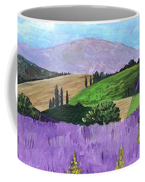 Malakhova Coffee Mug featuring the painting Pays de Sault by Anastasiya Malakhova