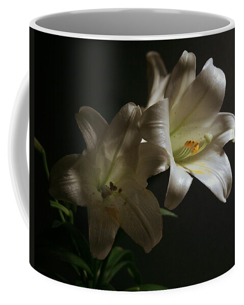 Lily Coffee Mug featuring the photograph Peace Lily by Cathy Harper