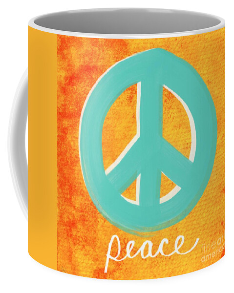 Peace Coffee Mug featuring the painting Peace by Linda Woods
