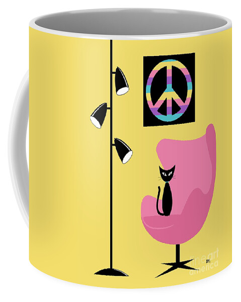Peace Coffee Mug featuring the digital art Peace Symbol by Donna Mibus