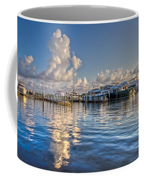 Boats Coffee Mug featuring the photograph Peaceful Harbor by Debra and Dave Vanderlaan