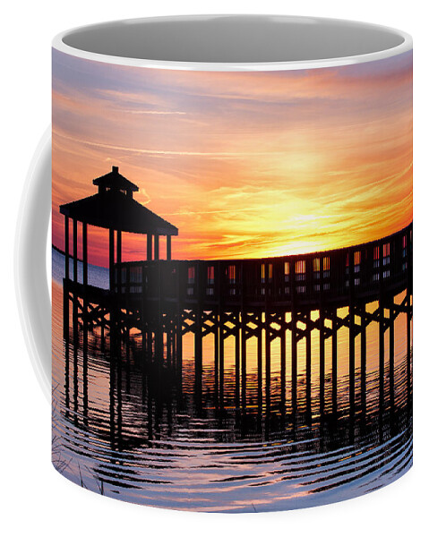 Fine Art America Coffee Mug featuring the photograph Peaceful Sunset at the Gazebo by Cindy Archbell