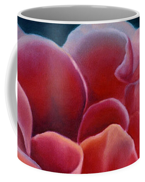 Flower Prints Coffee Mug featuring the painting Peach Rose by Anni Adkins