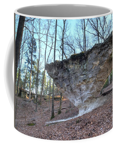 Peach Coffee Mug featuring the photograph Peach Tree Rock-3 by Charles Hite