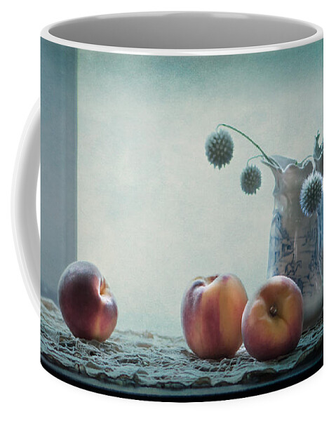Peaches Coffee Mug featuring the photograph Peaches Still Life by Maggie Terlecki