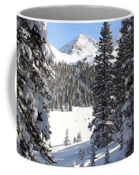 Colorado Coffee Mug featuring the photograph Peak Peek by Eric Glaser
