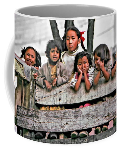 Kids Coffee Mug featuring the photograph Peanut Gallery by Steve Harrington