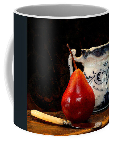 Pear Coffee Mug featuring the photograph Pear Pitcher Knife by Karen Lynch