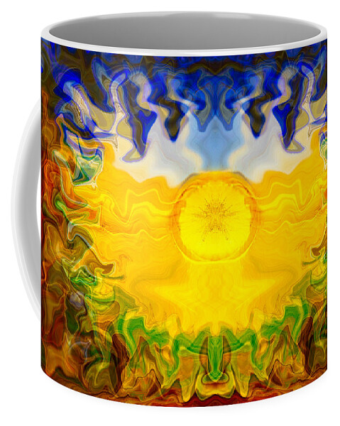 Brown Coffee Mug featuring the painting Pearlescent by Omaste Witkowski