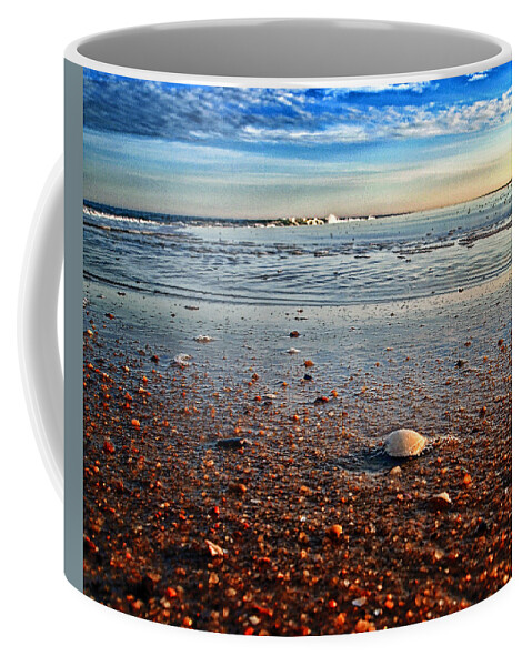 Pebble Beach Coffee Mug featuring the photograph Pebble Beach at Fenwick Island by Bill Swartwout