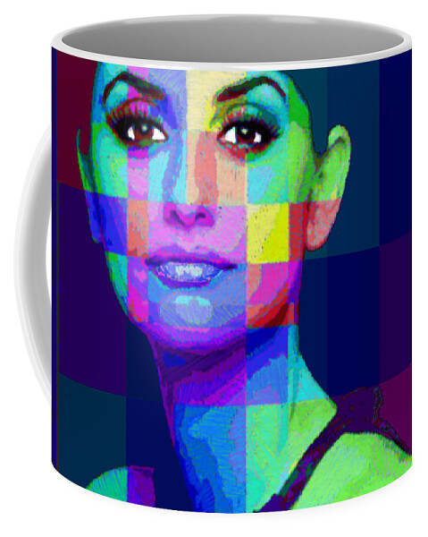 Penelope Cruz Sanchez Coffee Mug featuring the painting Penelope Cruz Sanchez by Tony Rubino