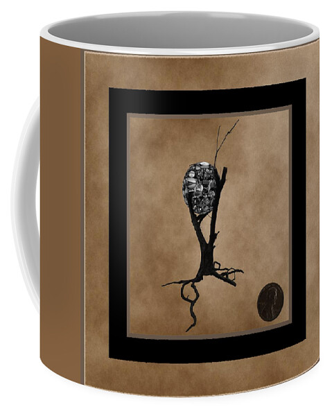 Penny For Your Thoughts Coffee Mug featuring the digital art Penny for your Thoughts by Barbara St Jean