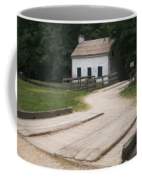 Lock Coffee Mug featuring the photograph Pennyfield Lock and Lockhouse on the C and O Canal in Maryland by William Kuta