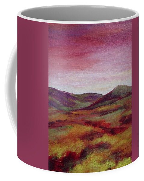 Hills Coffee Mug featuring the painting Pentland Hills Scotland by Hazel Millington