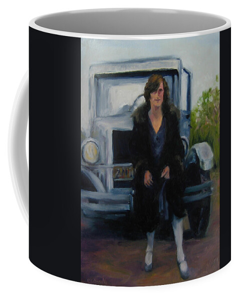 Vintage Coffee Mug featuring the painting Perched by Connie Schaertl