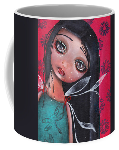Fairy Coffee Mug featuring the painting Perla by Abril Andrade