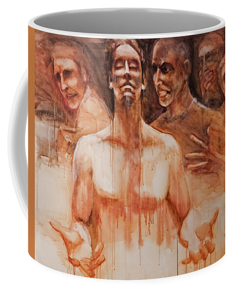 People Coffee Mug featuring the painting Persecution by Jani Freimann