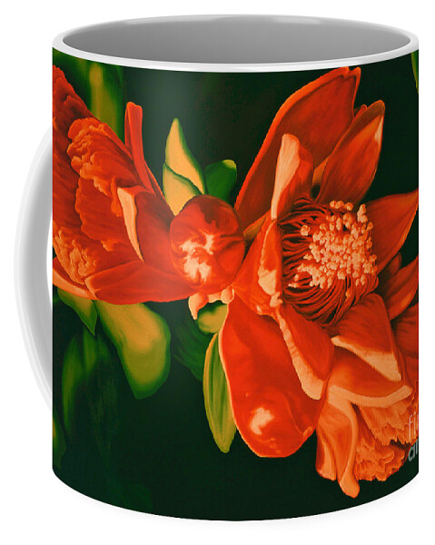 Flower Coffee Mug featuring the painting Persephonie's Folly by Cheryl Fecht