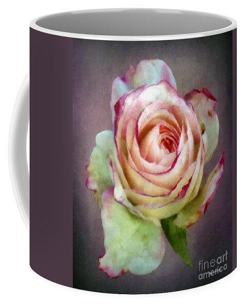 Rose Coffee Mug featuring the painting Petal Drop by RC DeWinter
