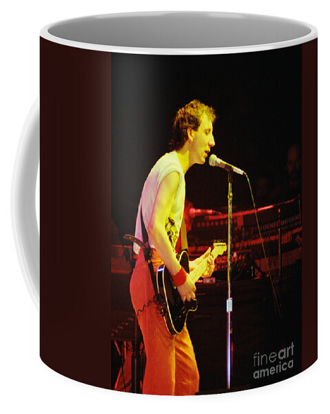 The Who Coffee Mug featuring the photograph Pete Townsend of The Who at Oakland CA 1980 by Daniel Larsen