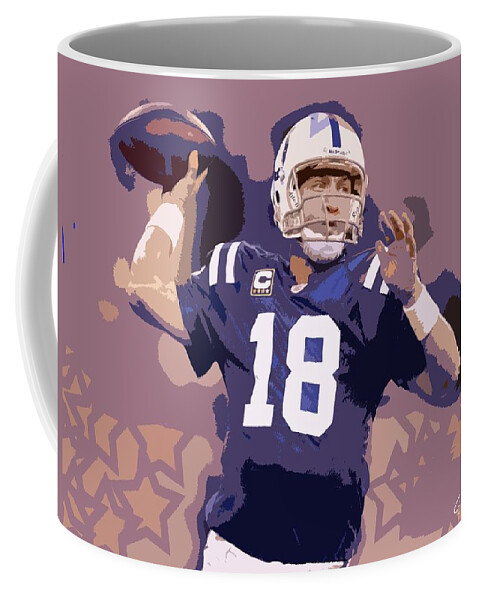 Peyton Manning Coffee Mug featuring the photograph Peyton Manning Abstract Number 2 by George Pedro