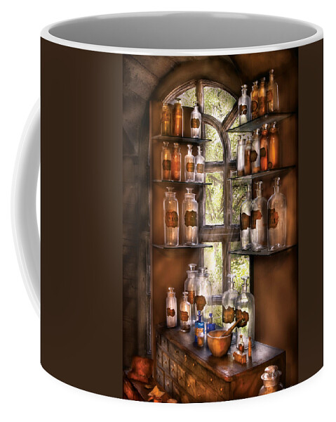 Pharmacy Coffee Mug featuring the photograph Pharmacist - Various Potions by Mike Savad
