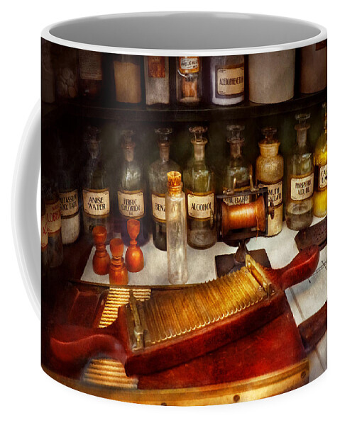 Apothecary Coffee Mug featuring the photograph Pharmacy - The dispensary by Mike Savad