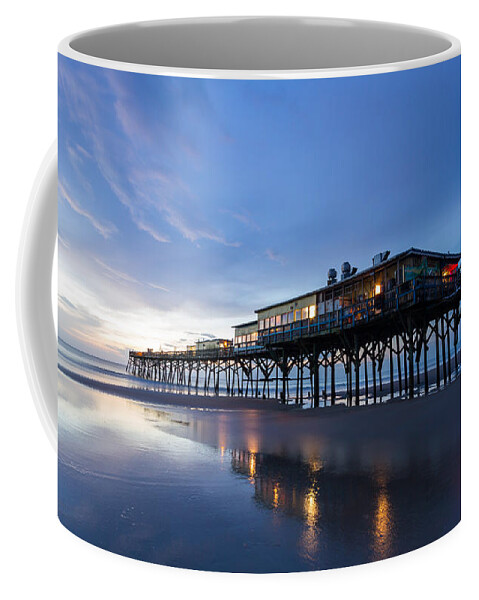 Atlantic Ocean Coffee Mug featuring the photograph Pier at Twilight by Stefan Mazzola