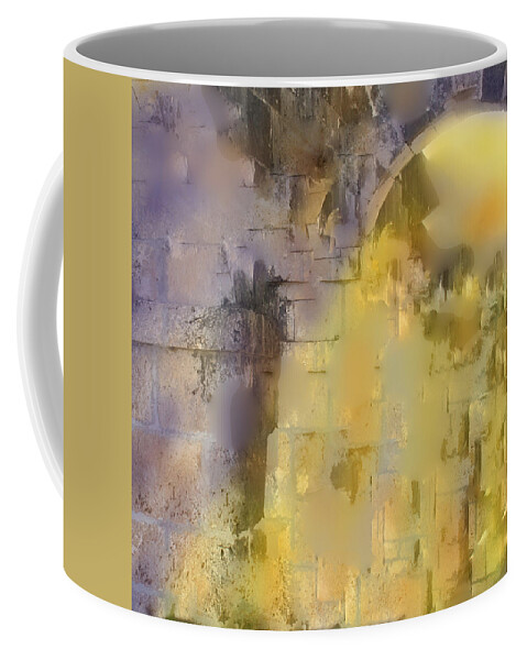 Abstract Coffee Mug featuring the digital art Piercing The Castle Walls by Ian MacDonald