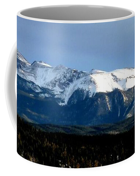 Colorado Coffee Mug featuring the photograph Pikes Peak Panorama by Marilyn Burton