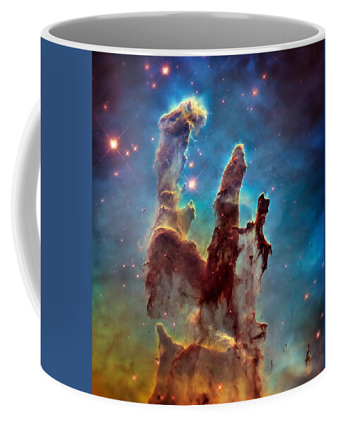 #faatoppicks Coffee Mug featuring the photograph Pillars of Creation in High Definition - Eagle Nebula by Jennifer Rondinelli Reilly - Fine Art Photography