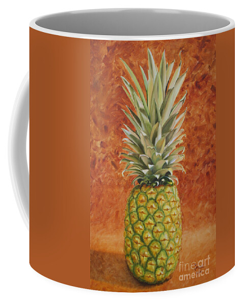 Pineapple Coffee Mug featuring the painting Pineapple by Jimmie Bartlett