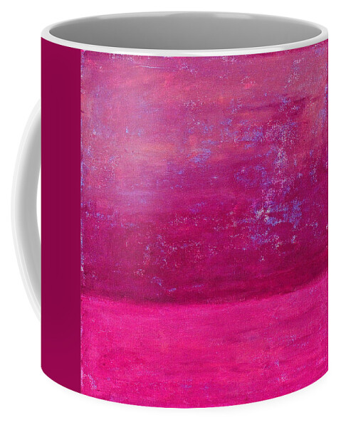 Acrylic Coffee Mug featuring the painting Pink Sky by Artcetera By   LizMac