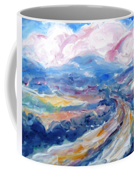  Autumn Landscape Coffee Mug featuring the painting Pink Suffusion by Trudi Doyle