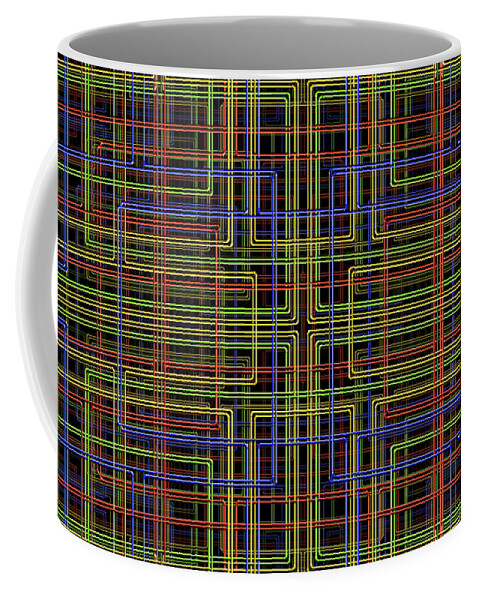 Abstract Coffee Mug featuring the digital art Pipe Dreams 4 by Mike McGlothlen