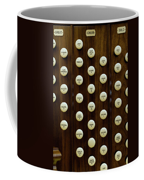 Photography Coffee Mug featuring the photograph Pipe Organ Console, The Temple by Panoramic Images