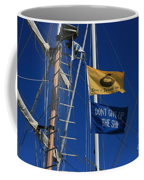  Tall Ship Coffee Mug featuring the photograph Pirate Rigging by Marty Fancy