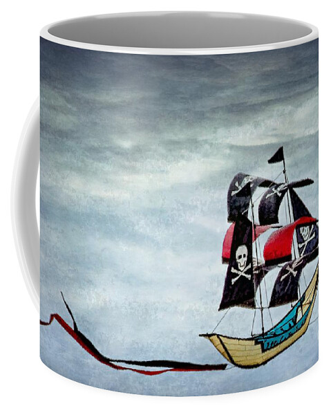 Kite Coffee Mug featuring the photograph Pirate Ship by Peggy Hughes