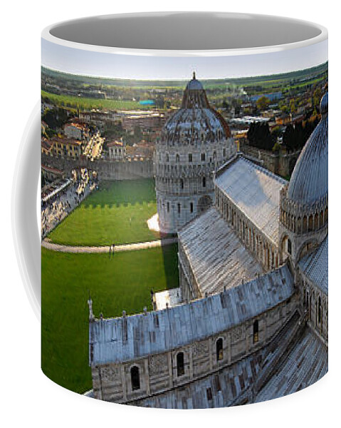 Pisa Coffee Mug featuring the photograph Pisa - Panoramic View from the Tower by Carlos Alkmin