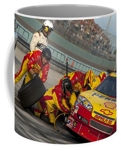 Nascar Coffee Mug featuring the photograph Pit This Time by Kevin Cable