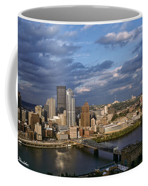 Architecture Coffee Mug featuring the photograph Pittsburgh Skyline at Dusk by Jeff Goulden