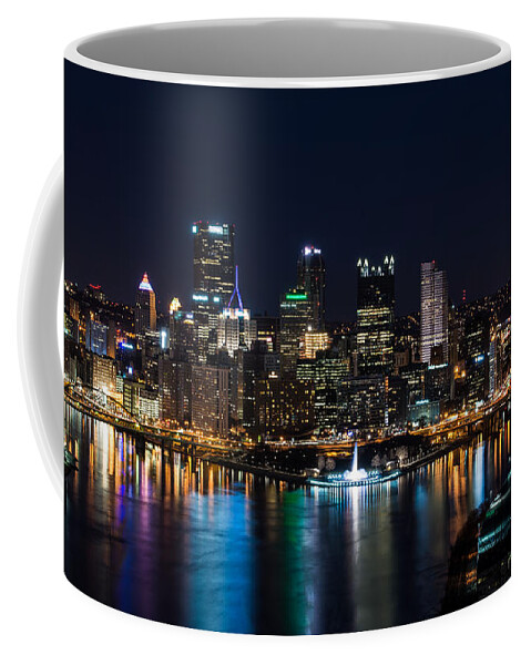 Pittsburgh Coffee Mug featuring the photograph Pittsburgh Skyline - The Point by Stacy Abbott