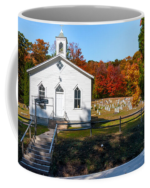 Church Coffee Mug featuring the photograph Point Mountain Community Church - WV by Kathleen K Parker