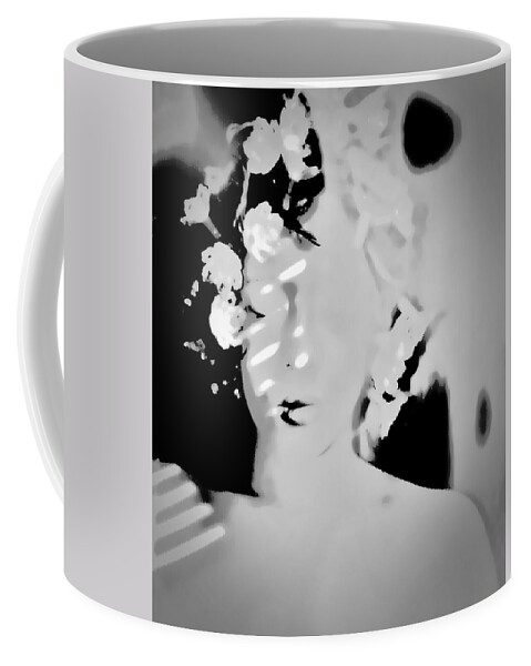 Black And White Coffee Mug featuring the photograph Poise by Jessica S