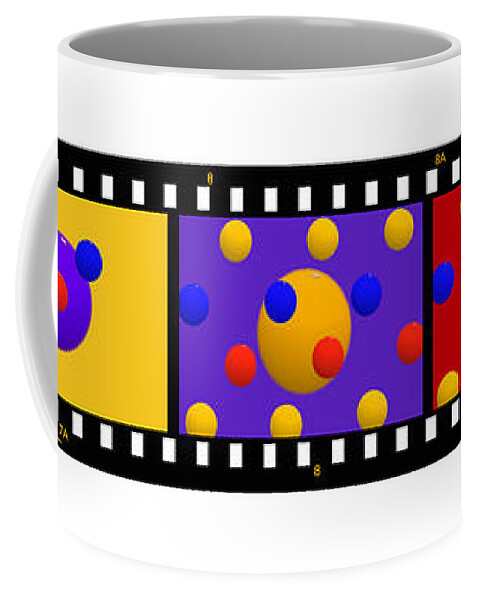 Contact Print Coffee Mug featuring the painting Polychrome fun by Charles Stuart