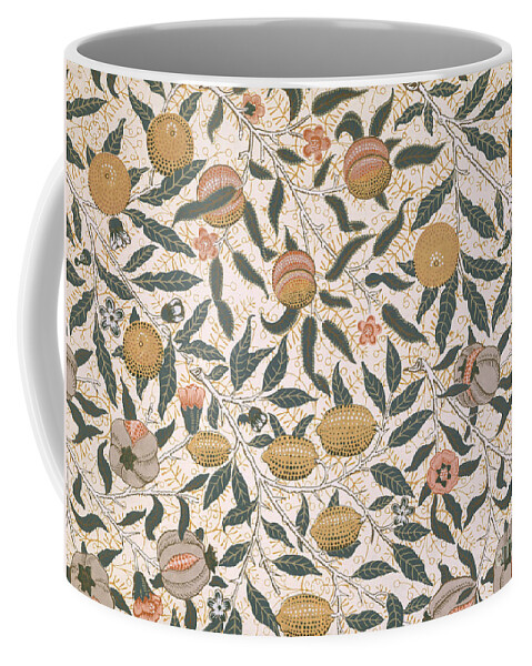 Pomegranate design for wallpaper Coffee Mug by William Morris - Pixels