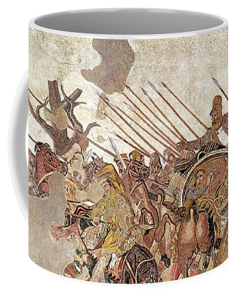 Archeology Coffee Mug featuring the photograph Pompeii, Alexander Mosaic, Battle by Science Source