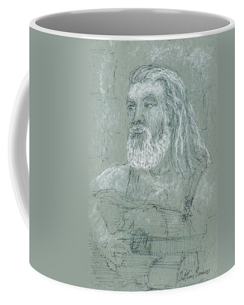 Musicians Coffee Mug featuring the drawing Poobah by Arthur Barnes