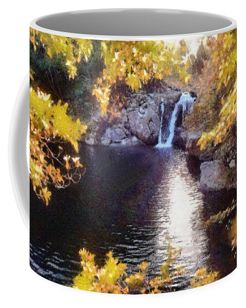 Water Coffee Mug featuring the photograph Pool and Falls by Charmaine Zoe
